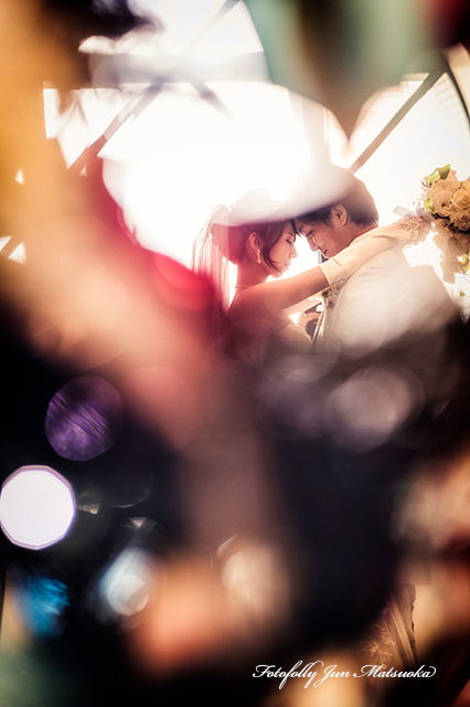 ホテルオークラ東京ベイでの結婚式写真　ホテルオークラロビーでのロケーションフォト　持ち込みカメラマン