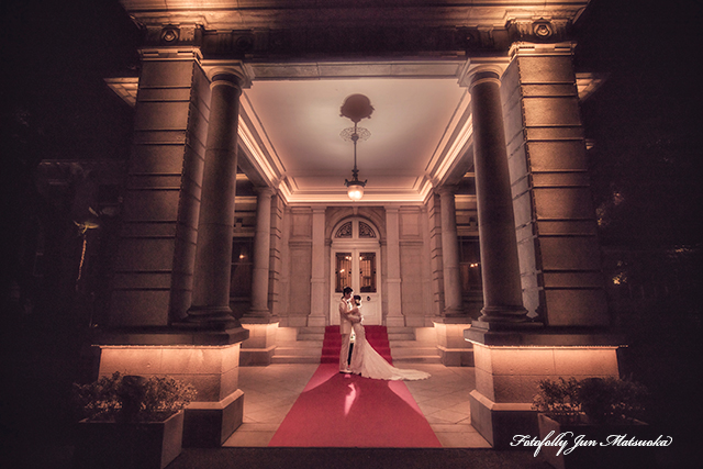 結婚式持ち込みカメラマン　グランドプリンス高輪での結婚式写真　ブライダルフォト　貴賓館夜景