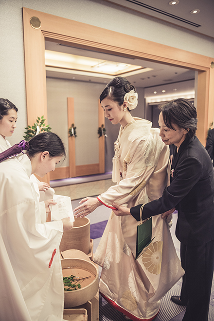 ホテルニューオータニ 神前式参進 ブライダルフォト ウエディングフォト 結婚式写真