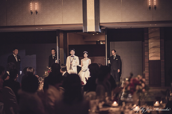 グランドプリンス高輪貴賓館 披露宴入場 ブライダルフォト ウエディングフォト 結婚式写真