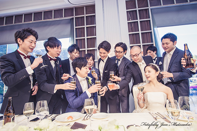 ホテルニューオータニ東京で結婚式の写真　ニューオータニウエディング　持ち込みカメラマンニューオータニ　ウエディングカメラマン　ニューオータニで披露宴　歓談