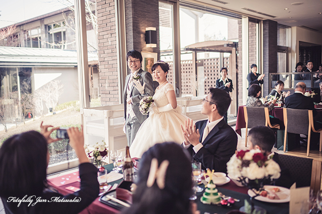 ハーベストクラブ旧軽井沢ウエディングフォト ブライダルフォト 結婚式写真 披露宴入場