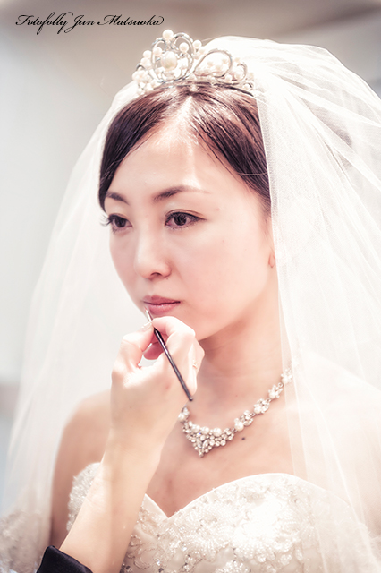 ヒルトン東京ウエディングフォト ブライダルフォト 結婚式写真 メイクシーンリップシーン