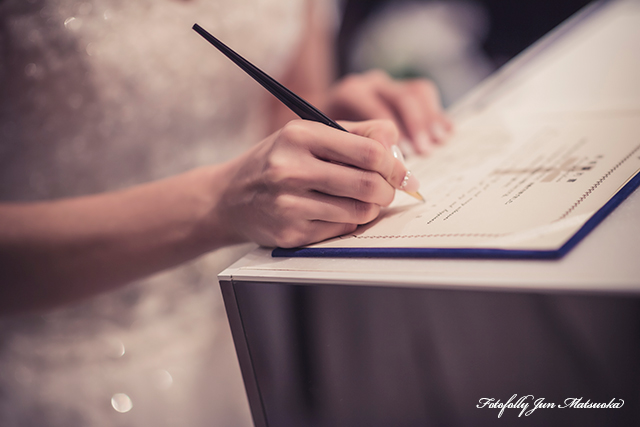 ヒルトン東京ウエディングフォト ブライダルフォト 結婚式写真 挙式サイン