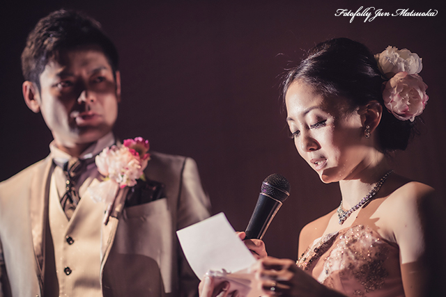ヒルトン東京ウエディングフォト ブライダルフォト 結婚式写真 披露宴新婦両親への手紙朗読
