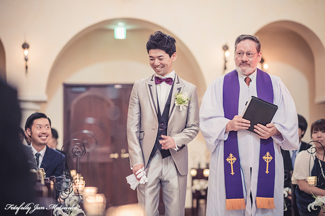 ヴィラデマリアージュ長野ウエディングフォト ブライダルフォト 結婚式写真 挙式新郎入場2