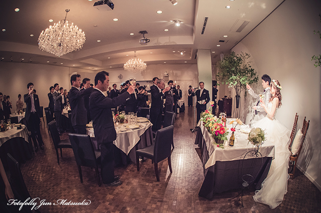 ヴィラデマリアージュ長野ウエディングフォト ブライダルフォト 結婚式写真 披露宴乾杯