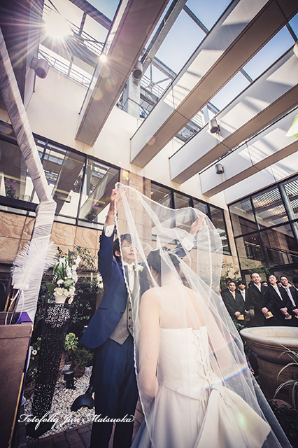 ウエディングフォト ブライダルフォト 結婚式写真 挙式ベールアップ