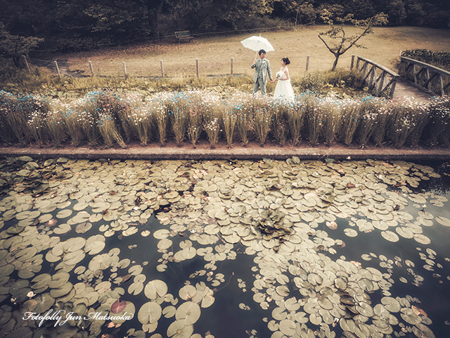 ドレス前撮り　横浜前撮り　前撮りカメラマン　フォトウエディング　レトロな写真　外交官の家　大船フラワーセンター　蓮の池